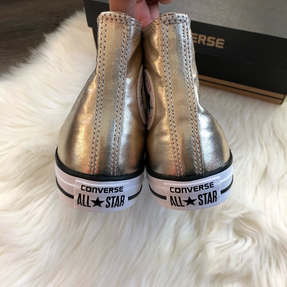 New Converse Chuck Taylor Hi Metallic Gold - Picture 5 of 5